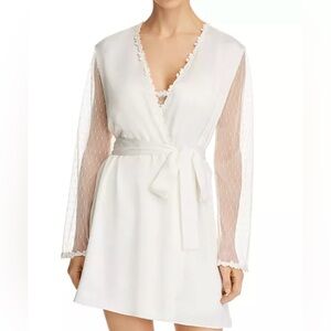 Flora Nikrooz Showstopper Charmeuse Cover-Up Robe - Bridal Robe